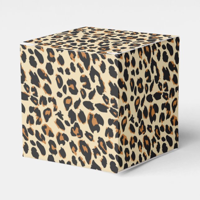 Leopard Print Favour Box (Front Side)