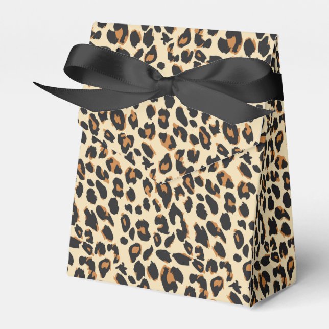 Leopard Print Favour Box (Front Side)