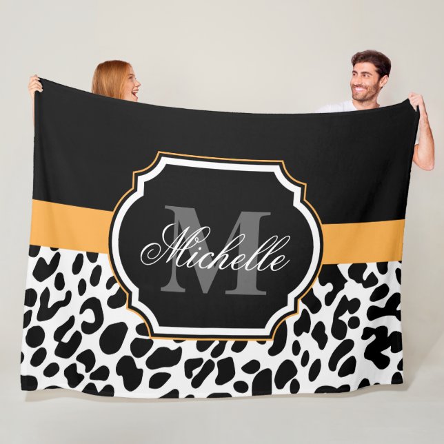 Leopard Print Fleece Blanket (In Situ)