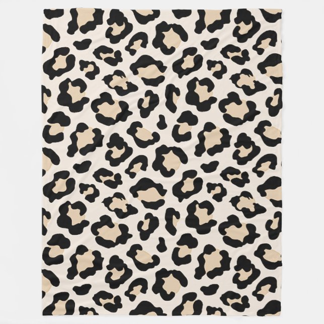 Leopard print fleece blanket (Front)