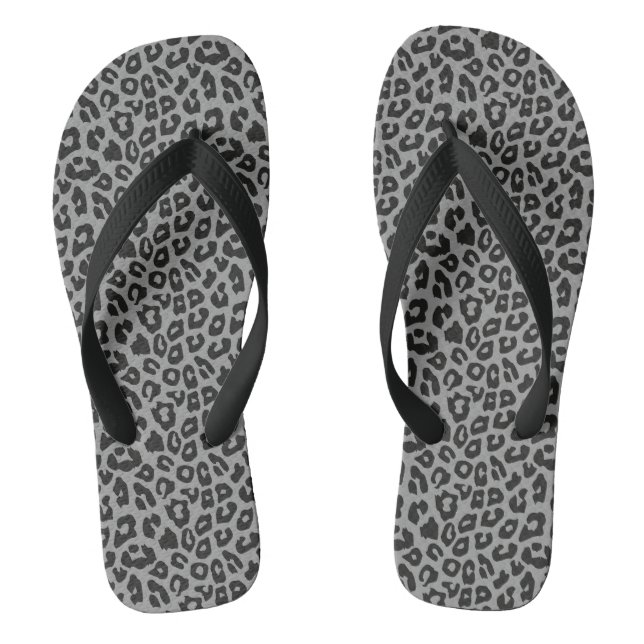 Leopard Print Flip Flops (Footbed)