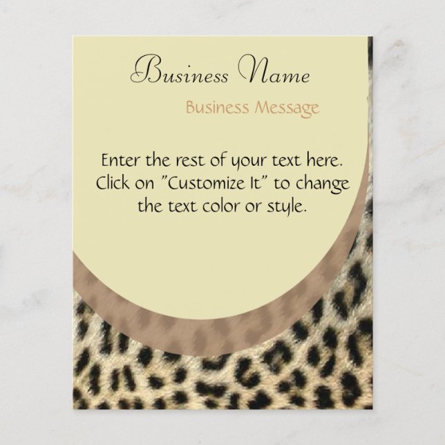 Leopard Print Flyer (Front)
