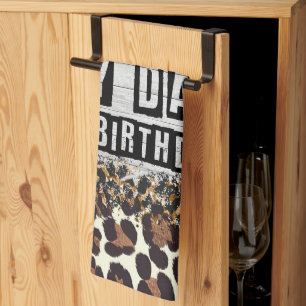 Leopard print for Birthday Party Tea Towel