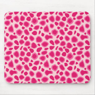Leopard Print - Fuchsia and light pink Mouse Mat