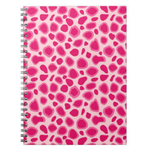 Leopard Print - Fuchsia and light pink Notebook