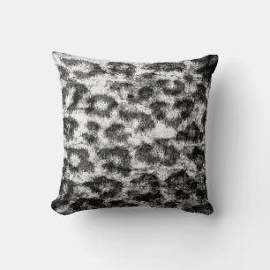 Leopard Print Fur Cushion