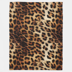 Leopard Print Fur Fleece Blanket