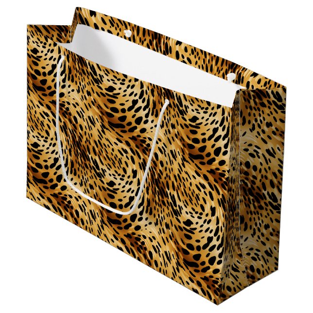 Leopard Print Gift Bag (Front Angled)