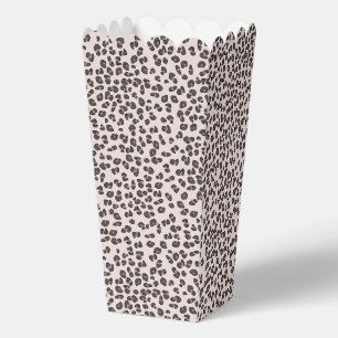 Leopard Print Girl Baby Shower Popcorn Favour Box
