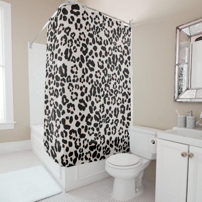Leopard Print Glam #1 - landscape #pattern #decor  Shower Curtain (In Situ)