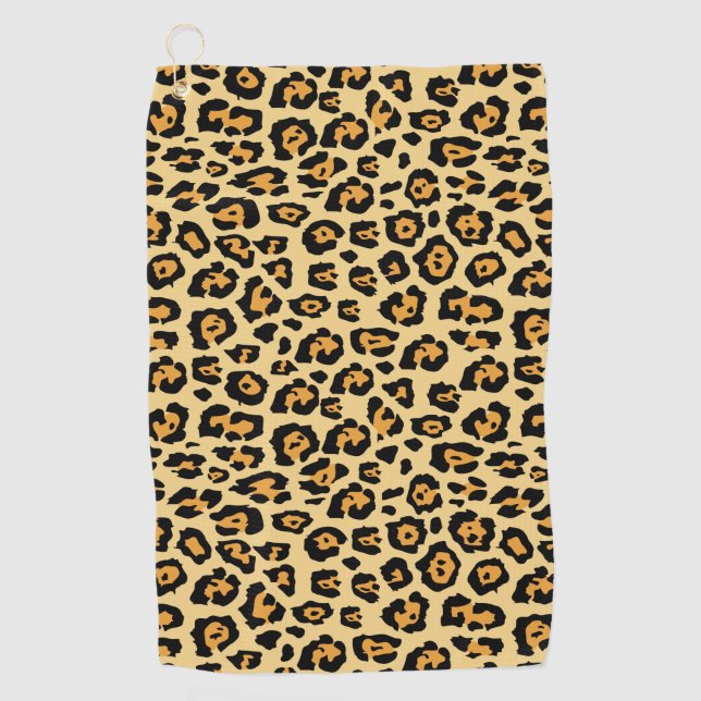 Leopard Print  Golf Towel (Front)