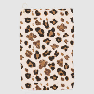 Leopard print golf towel