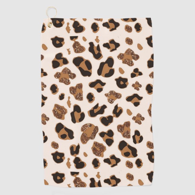 Leopard print golf towel (Front)