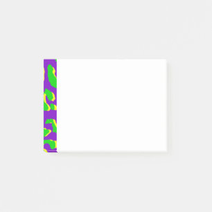 Leopard Print Green Purple Yellow Post-it Notes
