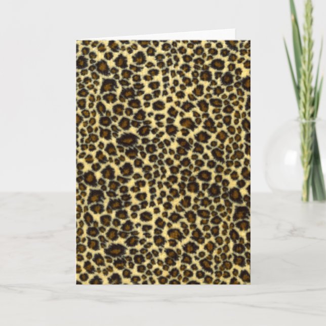 Leopard Print Greeting Card (Front)