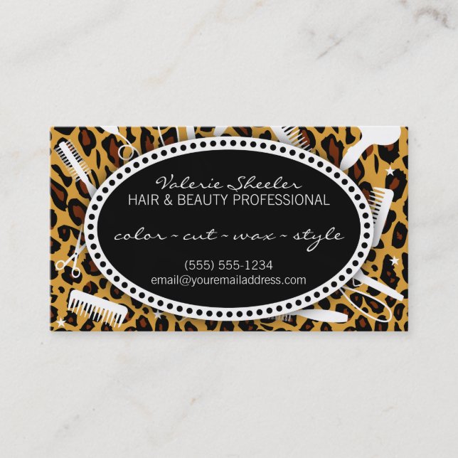 Leopard Print Hair & Beauty Coupon (Front)