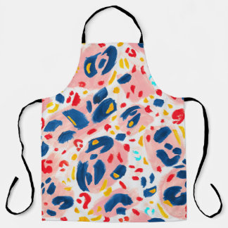 Leopard print: hand-painted watercolor. apron