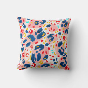 Leopard print: hand-painted watercolor. cushion