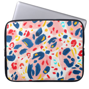 Leopard print: hand-painted watercolor. laptop sleeve