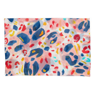 Leopard print: hand-painted watercolor. pillowcase