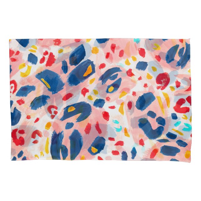 Leopard print: hand-painted watercolor. pillowcase (Front)