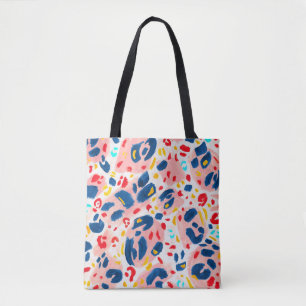 Leopard print: hand-painted watercolor. tote bag