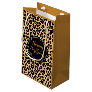 Leopard Print Happy Birthday Gift Bag