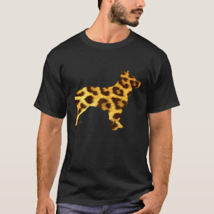 Leopard Print Heeler Animal Pet Blue Red Cattle Do T-Shirt