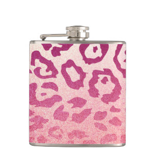 Leopard Print Hip Flask