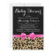Leopard Print Hot Pink Bow Girl Baby Shower