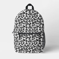 Leopard Print in Black and White with Grey