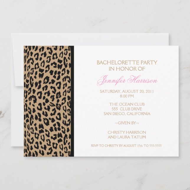 Leopard Print Invitation (Front)