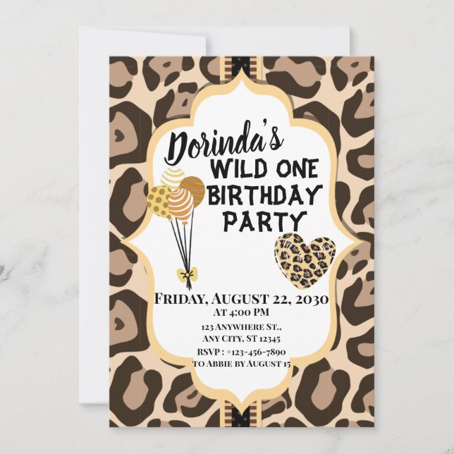 Leopard Print Invitation (Front)