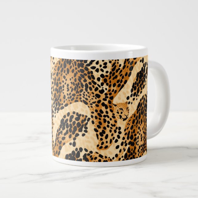 Leopard Print Jumbo Mug (Front Right)