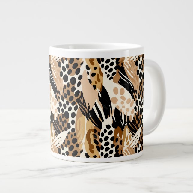 Leopard Print Jumbo Mug (Front Right)