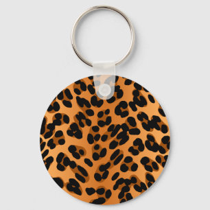 Leopard Print Key Ring