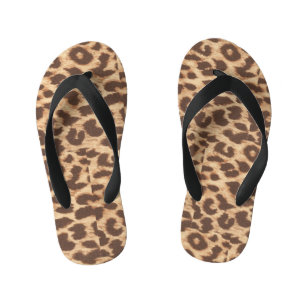 Leopard print   kid's flip flops