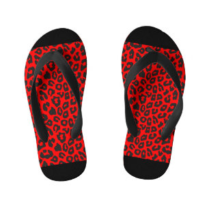 Leopard Print Kid's Flip Flops
