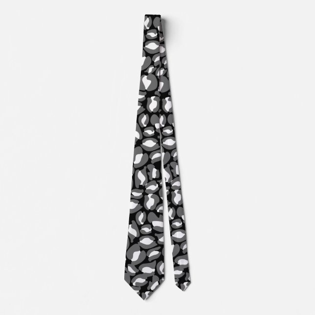 Leopard Print Kitch Retro Wedding Groomsmen Tie (Front)
