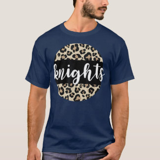Leopard Print Knights Team Mascot School Spirit Ga T-Shirt