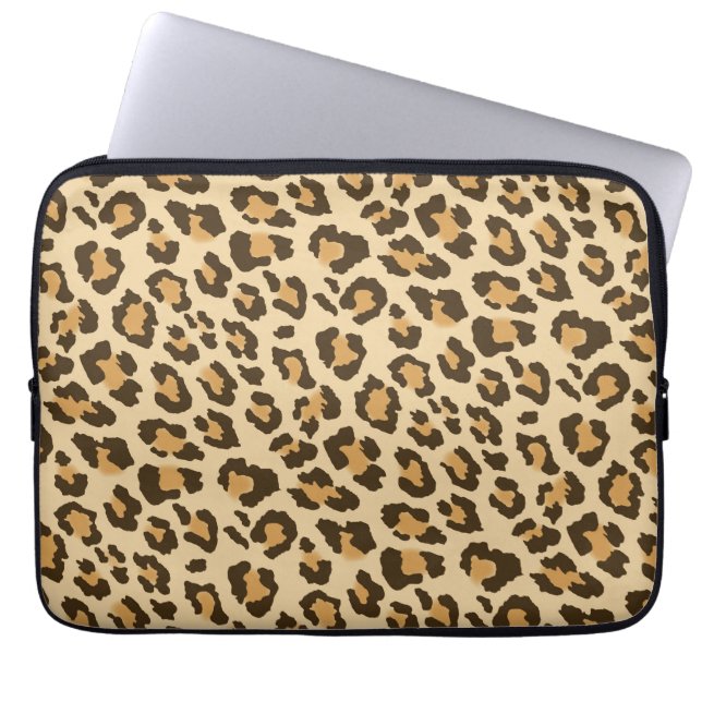 Leopard Print Laptop Sleeve (Front)