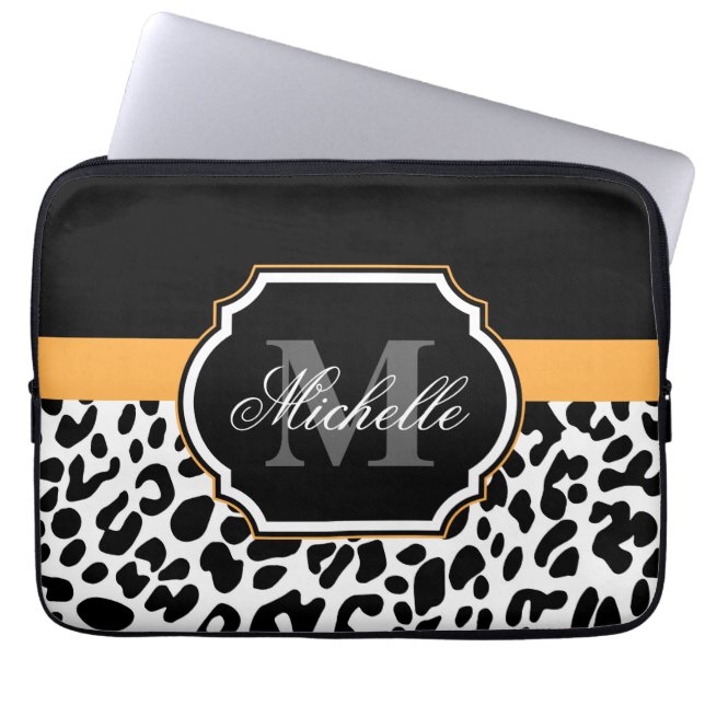 Leopard Print Laptop Sleeve (Front)