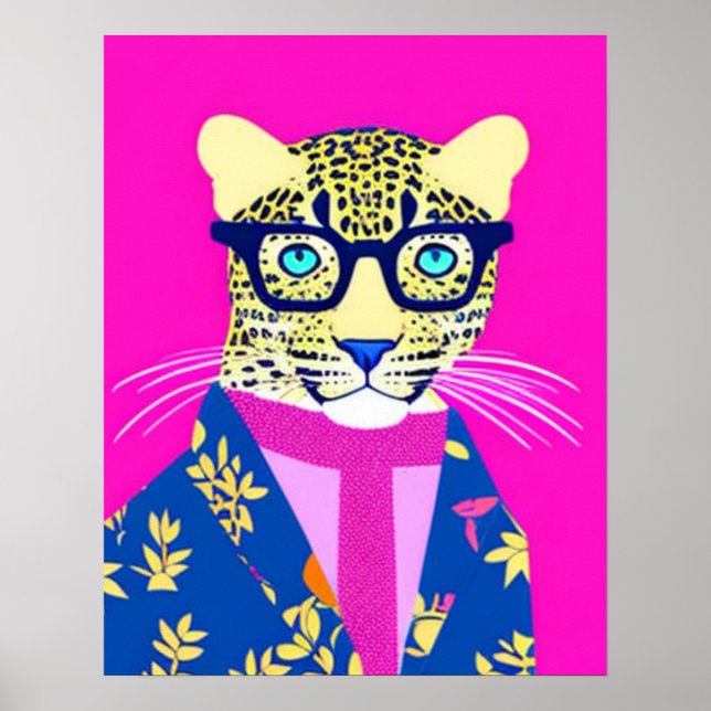 Leopard Print, Leopard Gift, Leopard art, Leopard  Poster (Front)