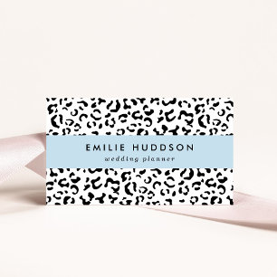 Leopard Print, Leopard Spots, Black And White Business Card