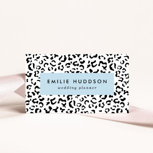 Leopard Print, Leopard Spots, Black And White Business Card