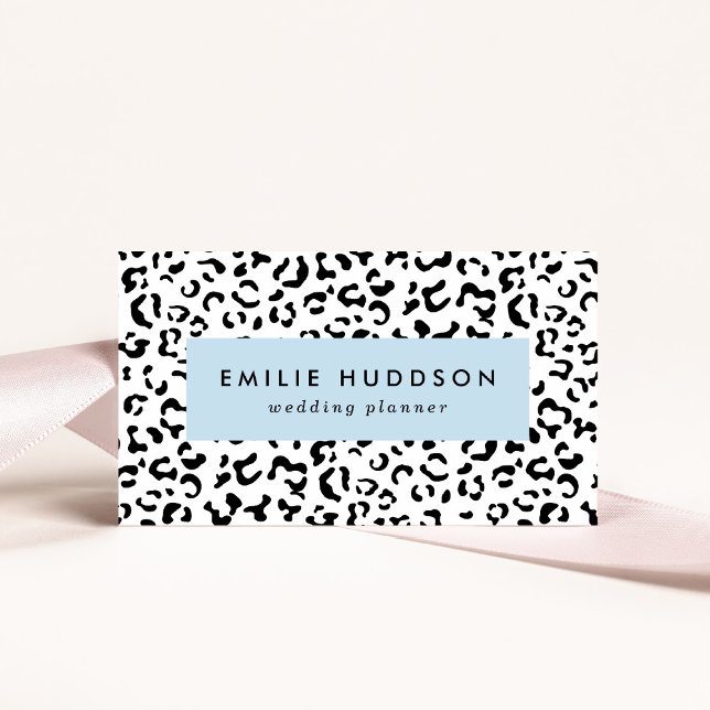 Leopard Print, Leopard Spots, Black And White Business Card (Creator Uploaded)