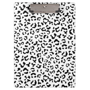 Leopard Print, Leopard Spots, Black And White Clipboard