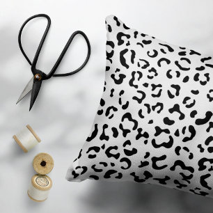 Leopard Print, Leopard Spots, Black And White Pillowcase