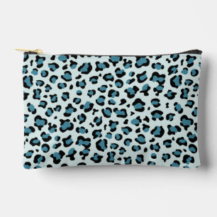 Leopard Print, Leopard Spots, Blue Leopard Accessory Pouch