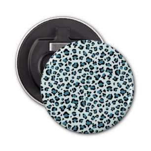 Leopard Print, Leopard Spots, Blue Leopard Bottle Opener